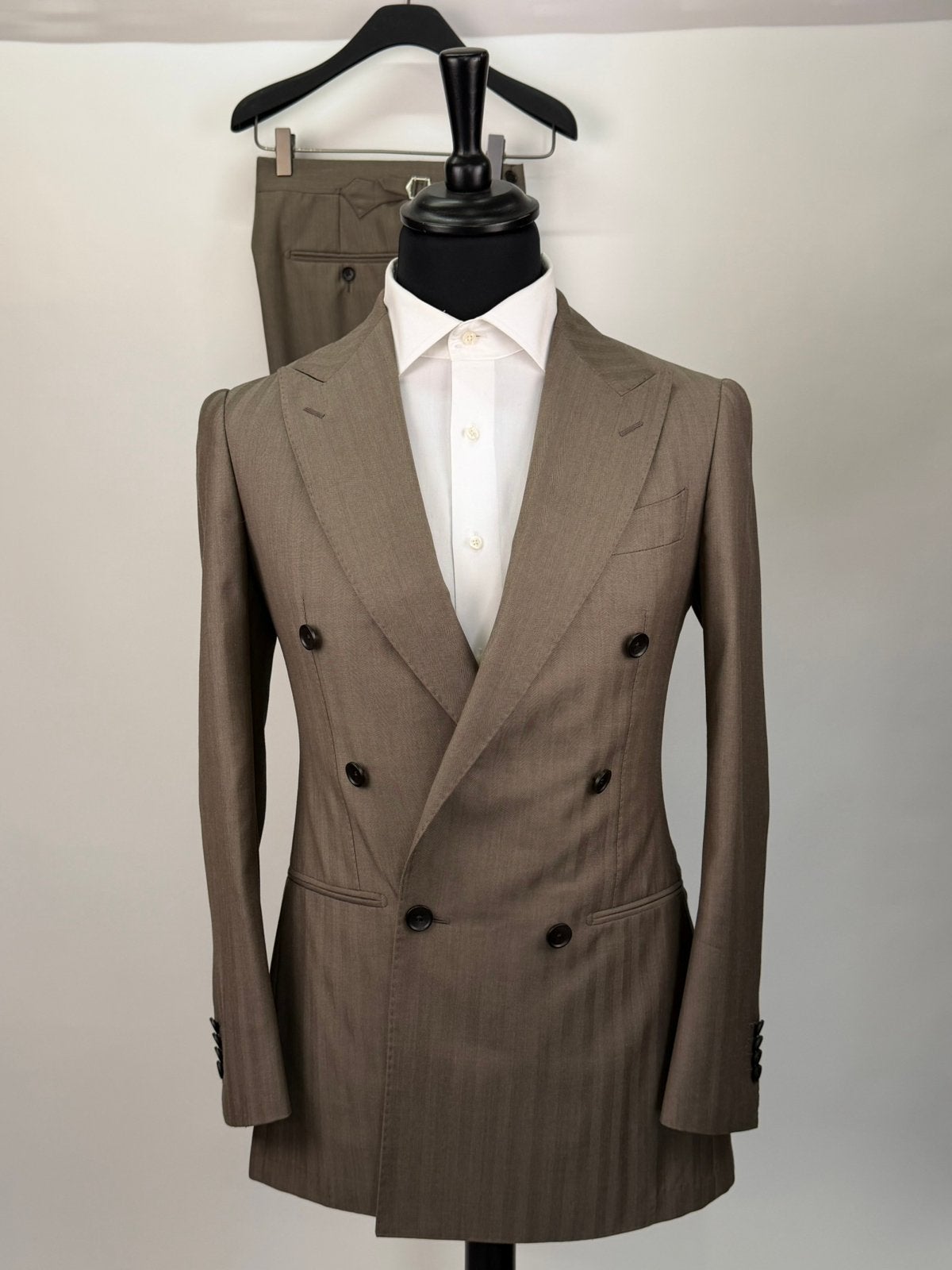 Double breasted Suitsupply suit 46, Ophalen of Verzenden, Zo goed als nieuw, Maat 46 (S) of kleiner, Bruin