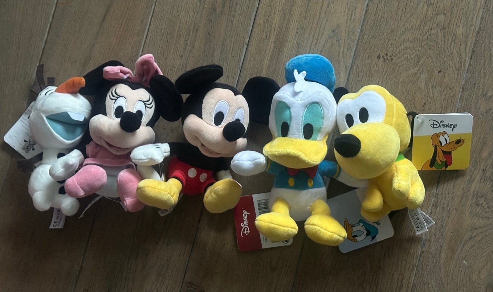 Disney Knuffels - Mickey, Minnie, Donald, Pluto, Olaf, Verzamelen, Ophalen of Verzenden, Mickey Mouse, Nieuw, Knuffel