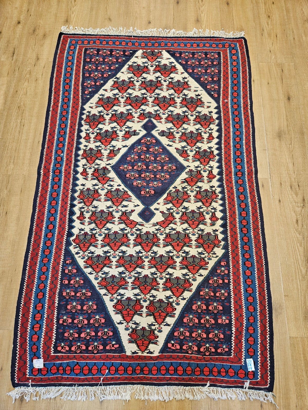 Vintage handgeweven perzische kelim 183x104, Huis en Inrichting, Stoffering | Tapijten en Kleden, Info@SlatsAntiek.nl, Tweedehands