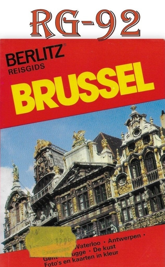 RG92 Berlitz Reisgids Brussel 1987 / 88, Overige merken, Europa, Ophalen of Verzenden, Zo goed als nieuw