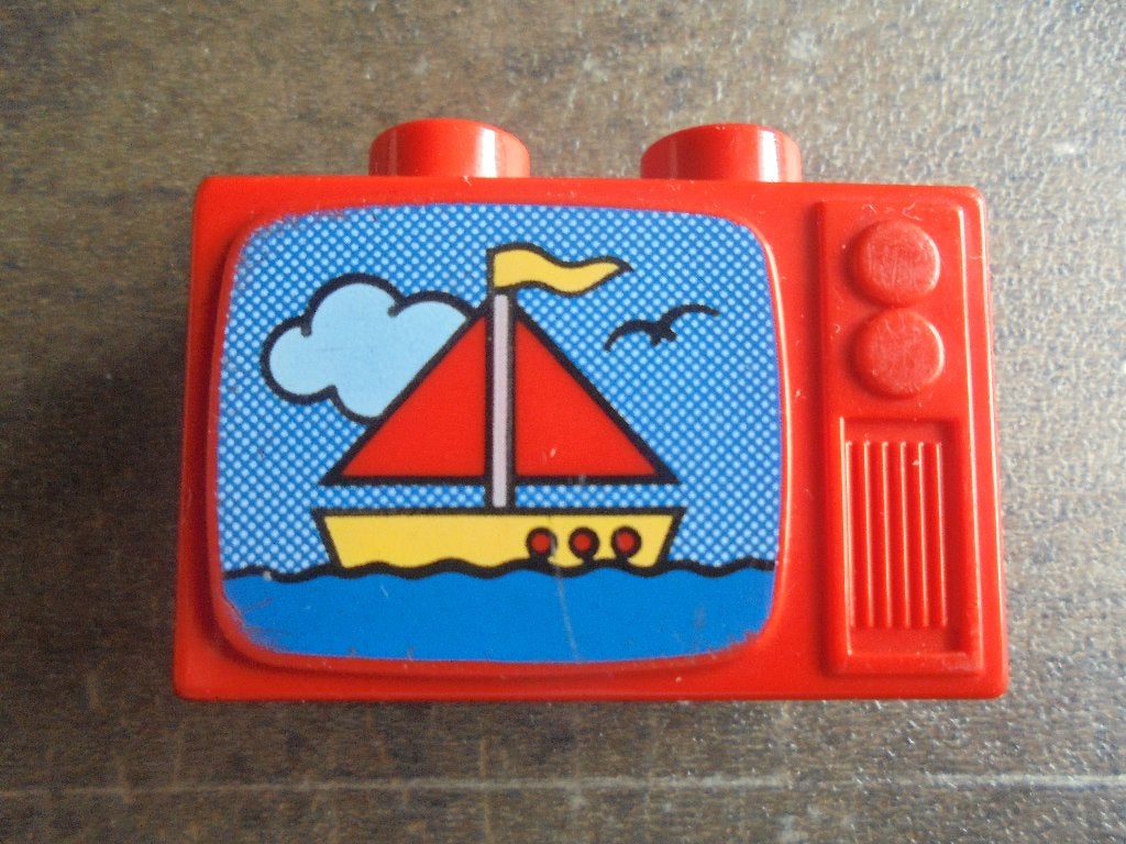 Lego Duplo Utensil Television (zie foto's), Ophalen of Verzenden, Gebruikt, Losse stenen, Duplo