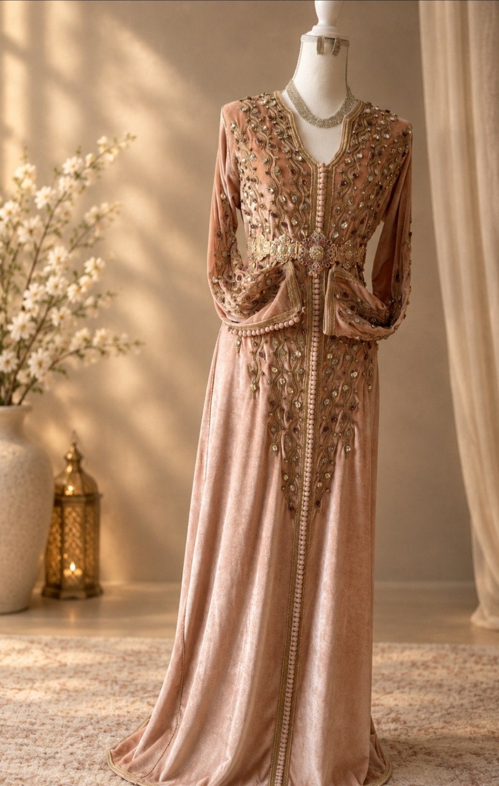 kaftan te HUUR, Kleding | Dames, Galajurk, Roze, Ophalen, Maat 38/40 (M)