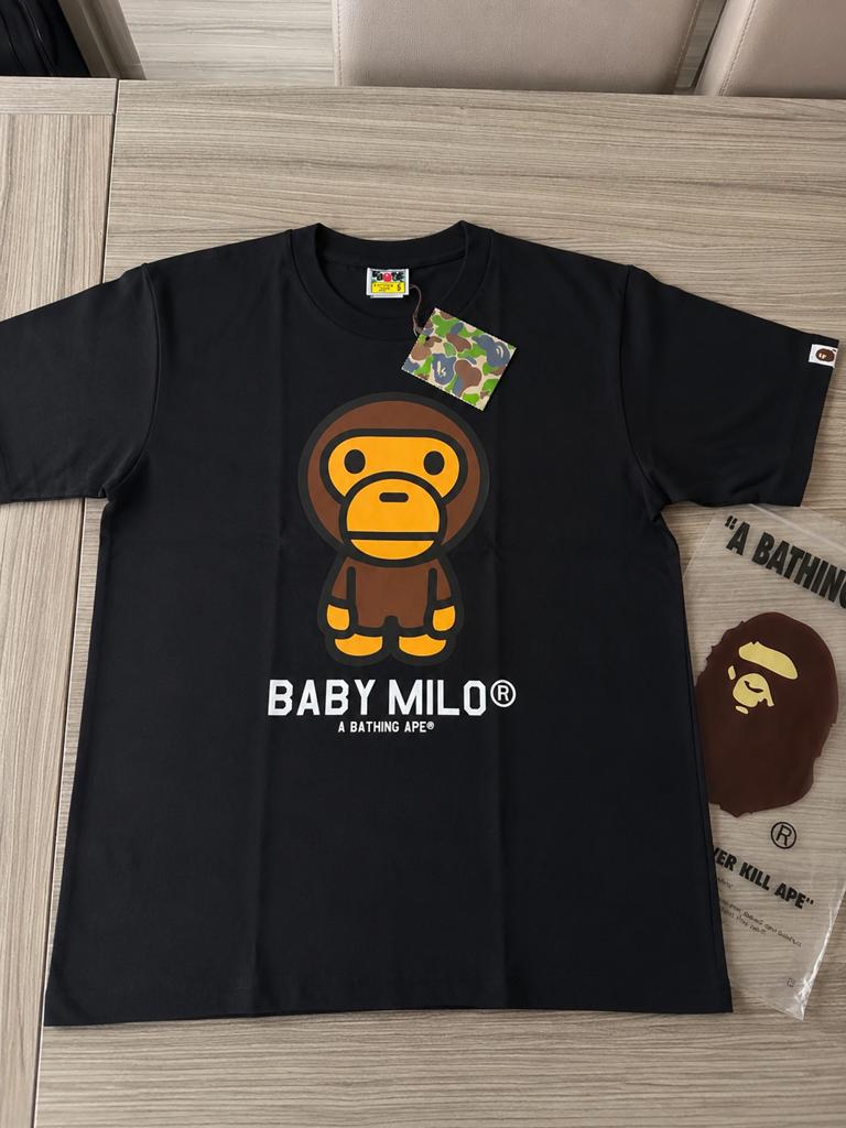 A Bathing Ape Baby Milo T-shirt Zwart Maat M Nieuw (Heren), Verzenden, Nieuw, Maat 48/50 (M), Zwart