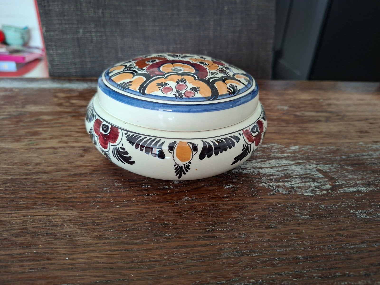 Delfts Blauwe pot met bloemenpatroon, Ophalen of Verzenden