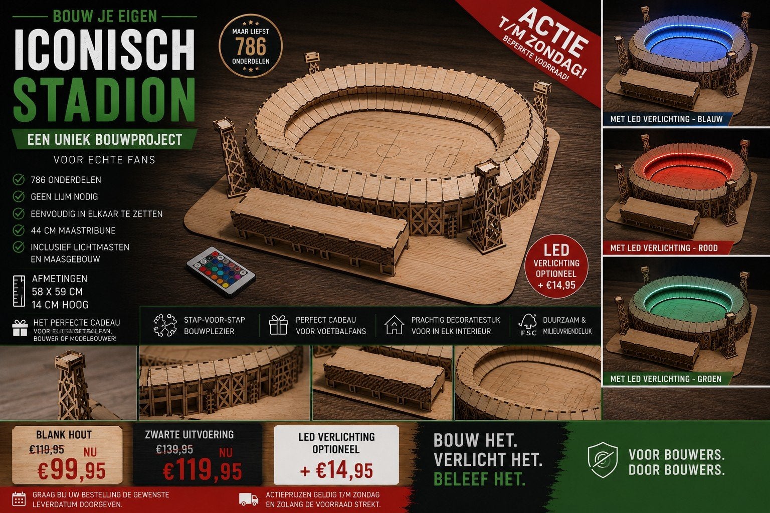 DE KUIP – HOUTEN 3D BOUWPAKKET, Ophalen of Verzenden, Nieuw