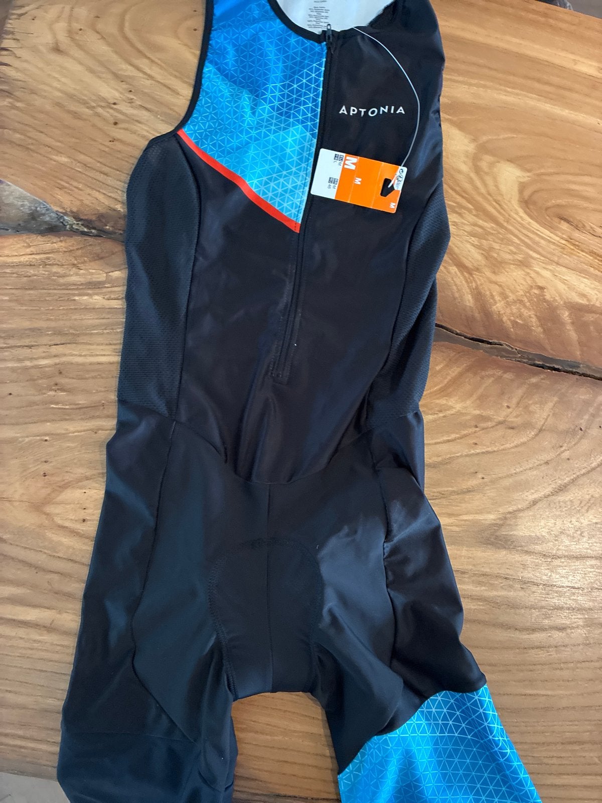Aptonia Decathlon Mouwloos Triatlonpak Zwart/Blauw Maat M, Ophalen of Verzenden, Nieuw