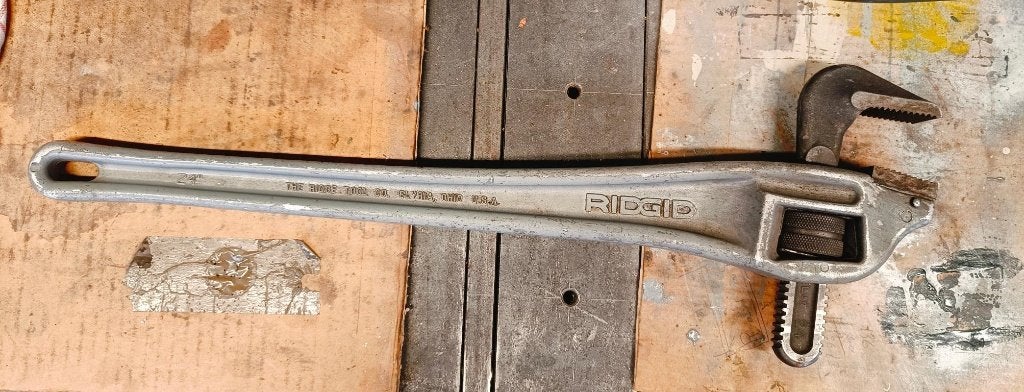 RIDGID haakse pijpsleutel 24" aluminium, Ophalen, Zo goed als nieuw, Tang, Ridgid