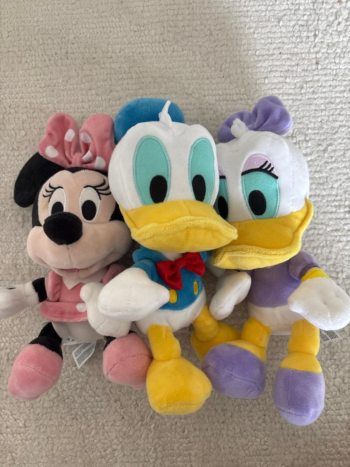 Disney Knuffels: Minnie, Donald en Katrien Duck, Ophalen, Disney, Overige typen, Zo goed als nieuw