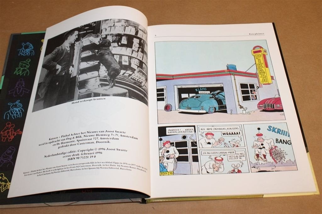 Katoen+Pinbal — Achter het Nieuws, HC Joost Swarte 1996, Eén stripboek, Ophalen of Verzenden, Gelezen