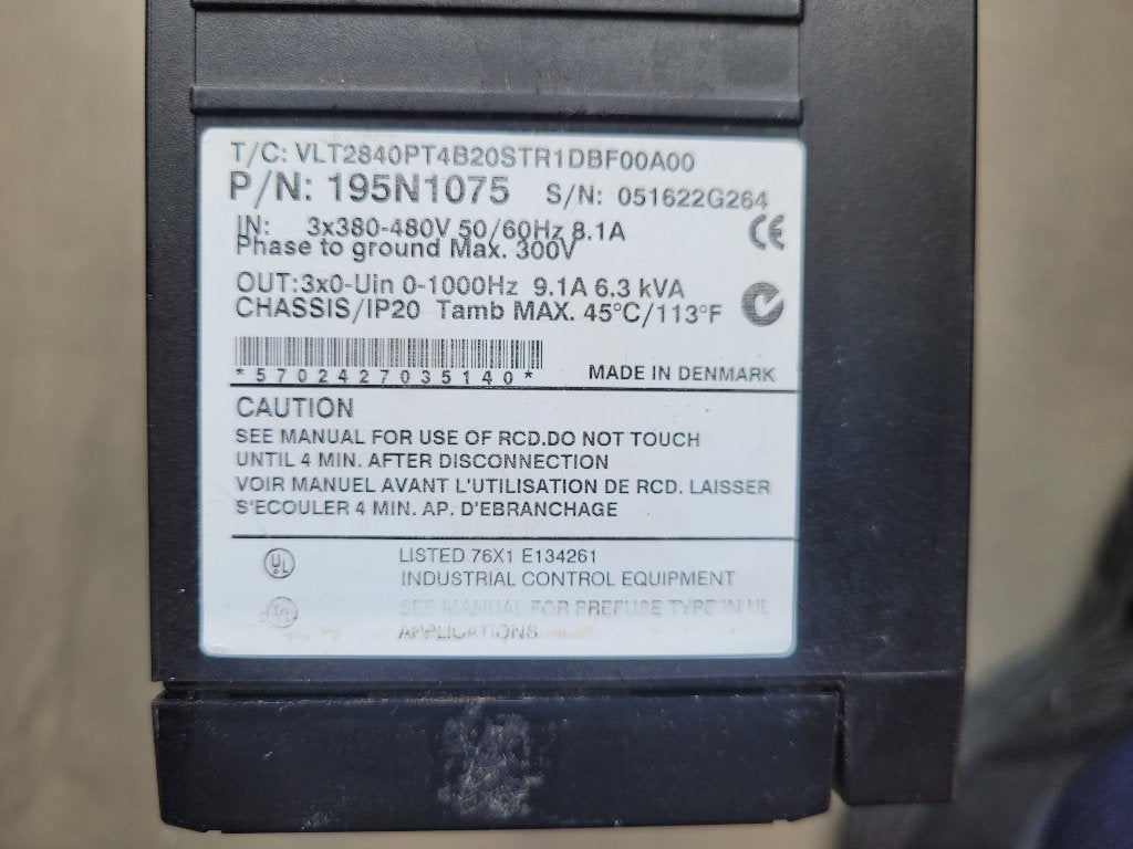 Danfoss 2800 frequentieregelaar 4kW 3~400V, Danfoss Gorinchem, Gebruikt, Ophalen of Verzenden, Info@danfoss.nl