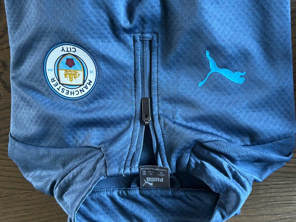 Origineel Manchester city pak 152, Kinderen en Baby's, Kinderkleding | Maat 152, Ophalen of Verzenden, Zo goed als nieuw, Jongen of Meisje