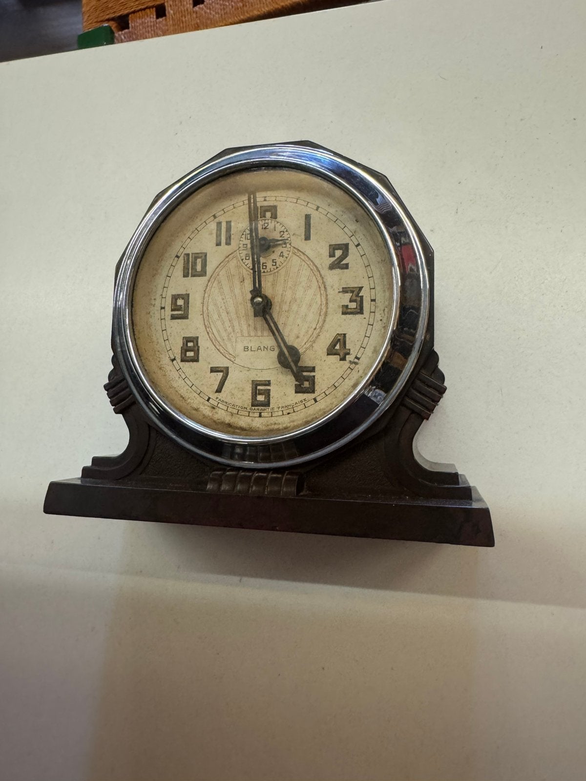 Alarm Clock bakelit Blancy kleur bruin *defect (Nr: 2291), Ophalen