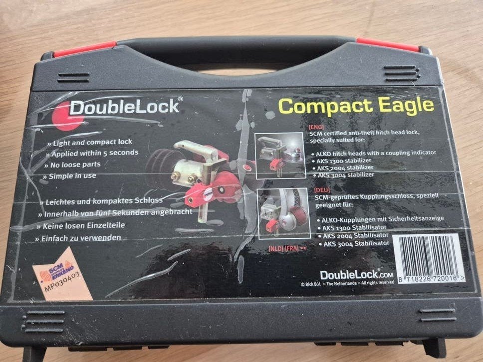 Double Lock Compact Eagle Disselslot, Caravans en Kamperen, Ophalen of Verzenden, Gebruikt