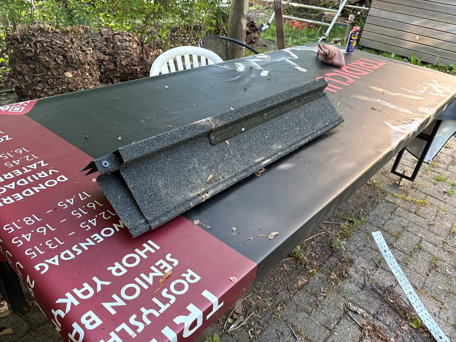 Zwarte dakpanplaat - Gebruikt, Doe-het-zelf en Verbouw, Dakpannen en Dakbedekking, Dakplaat of Dakpanplaat, Gebruikt, Zwart, Ophalen of Verzenden