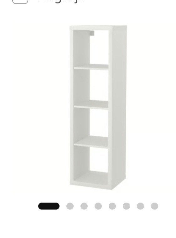 Witte kallex kast met 5 vakken, Ophalen, Gebruikt, 150 tot 200 cm, 25 tot 50 cm