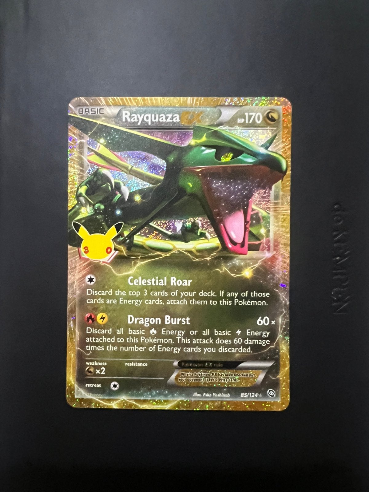 Rayquaza ex 85/124 – 30th Anniversary | Hit, Ophalen of Verzenden, Nieuw
