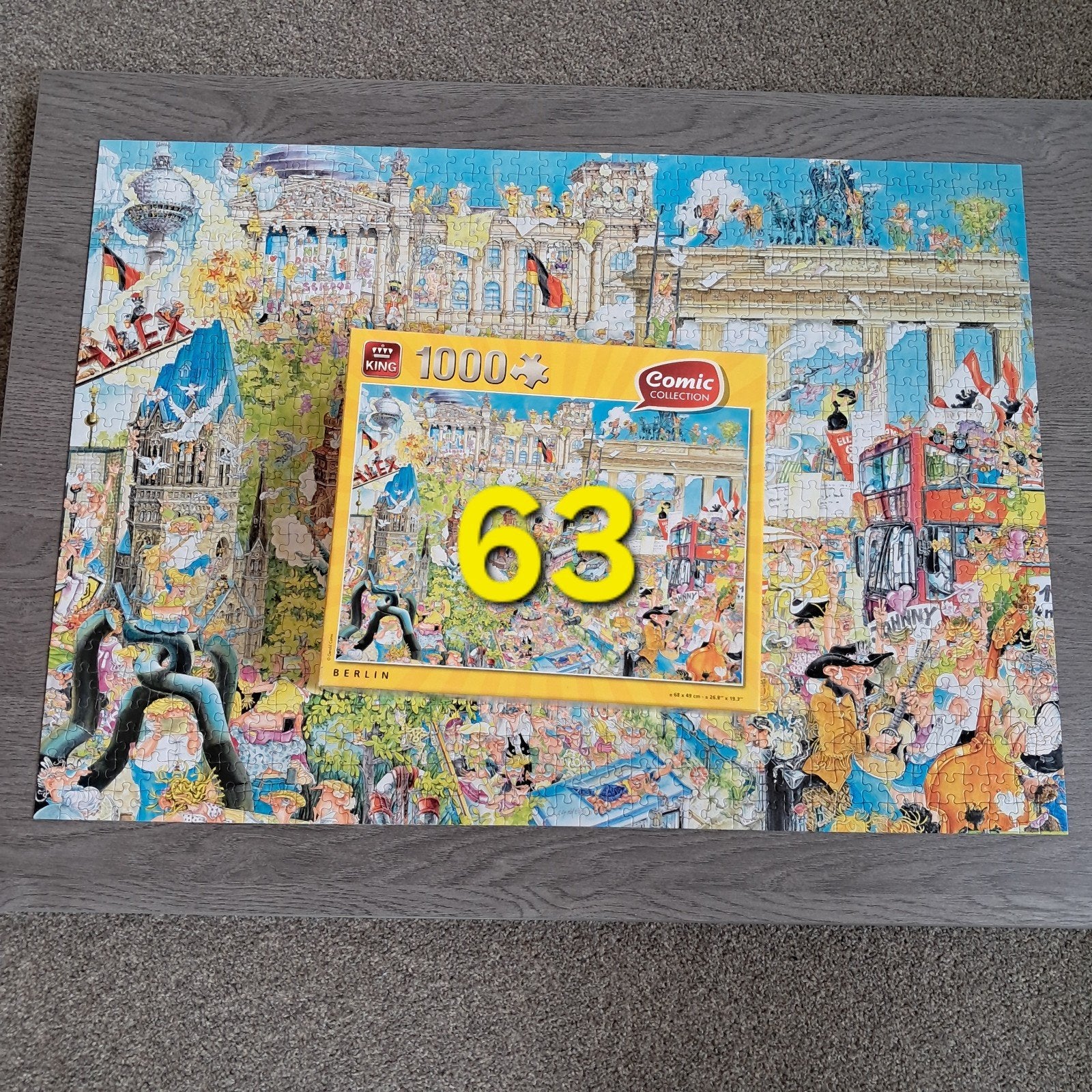 puzzel 1000 stukjes compleet King comic collection Berlin, Ophalen of Verzenden, 500 t/m 1500 stukjes, Zo goed als nieuw, Legpuzzel