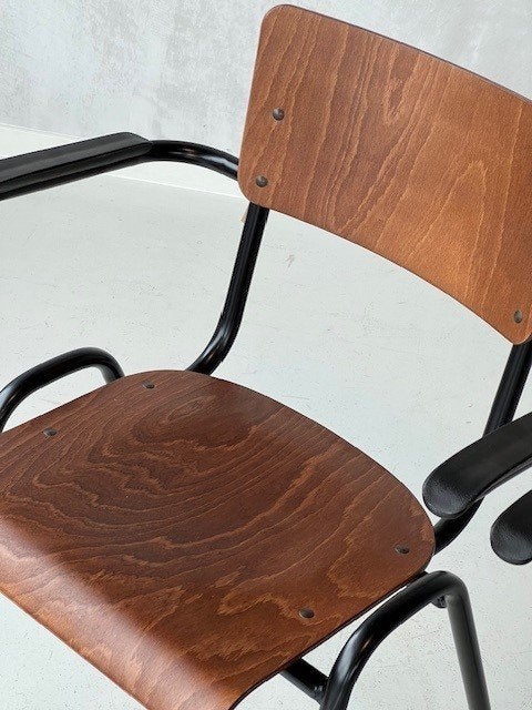 Retro eetkamerstoelen nieuw schoolstoelen armstoel prijs ps, Bruin, ., Nieuw, Ophalen of Verzenden