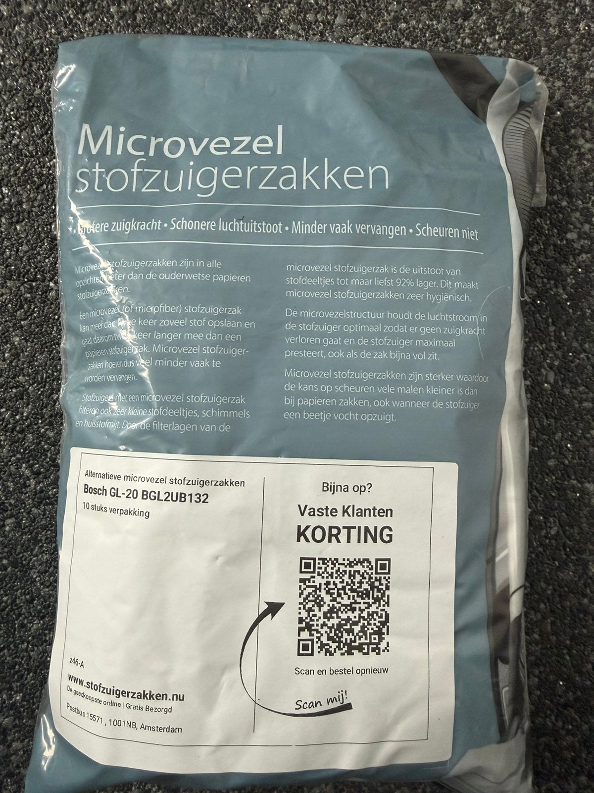 Stofzuigerzakken, Ophalen, Zo goed als nieuw