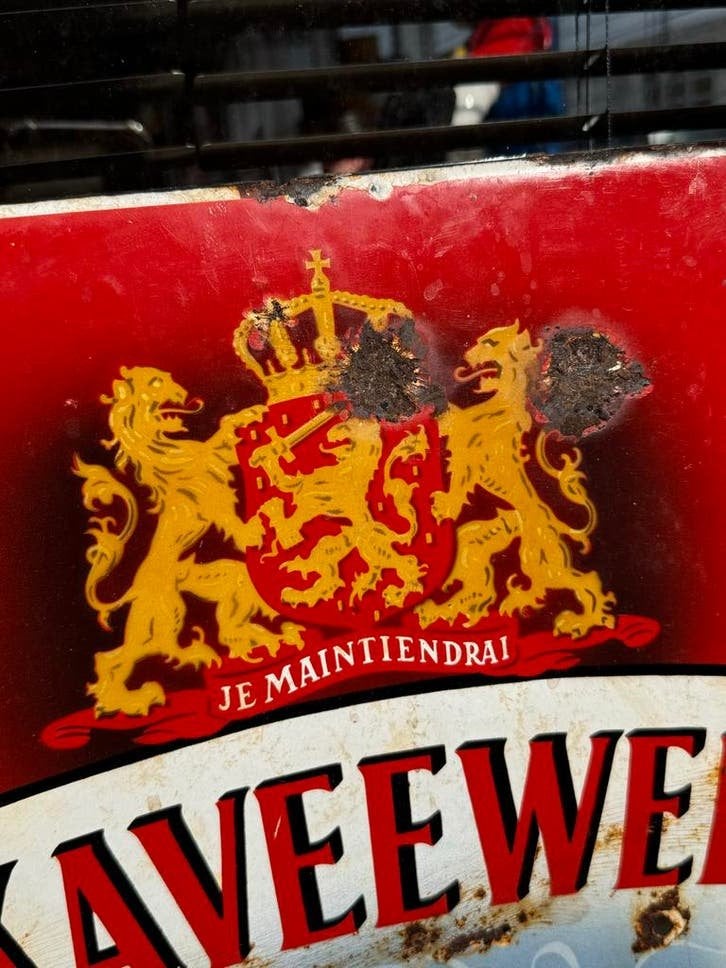Vintage Kaveewee Emaille Reclamebord - Sigaren, Ophalen