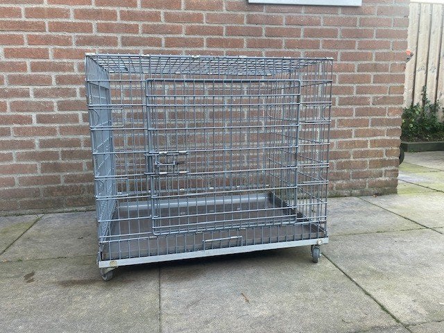 Heavy Duty Hondenbench met Wieltjes + Rem 76x56x70 CM!!!!!!!, Dieren en Toebehoren, Hondenbenches, Ophalen, Zo goed als nieuw