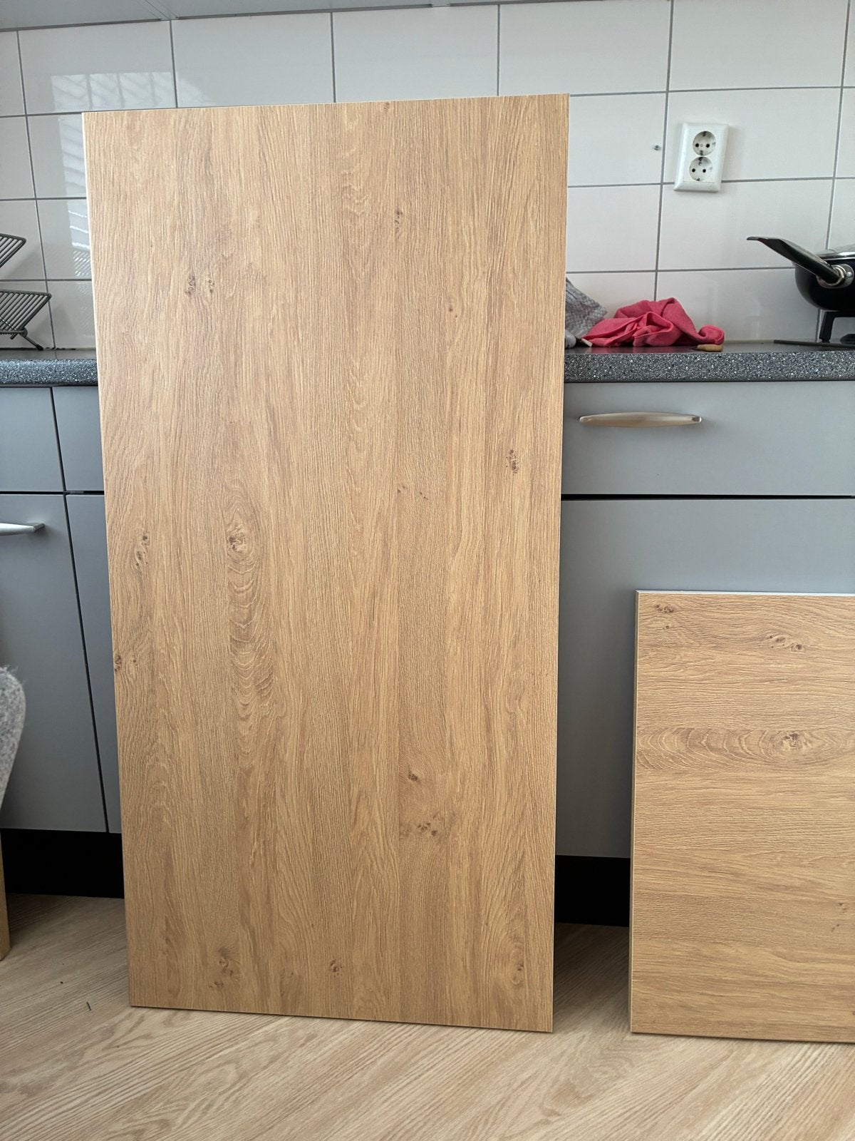 3 Houten plank/paneel/aanrechtblad  - Eikenhout look, Huis en Inrichting, Keuken | Keukenelementen, Bruin, 100 tot 150 cm, Nieuw