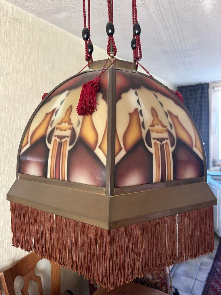 Art- Deco Hanglamp, Antiek en Kunst, Antiek | Lampen, Ophalen