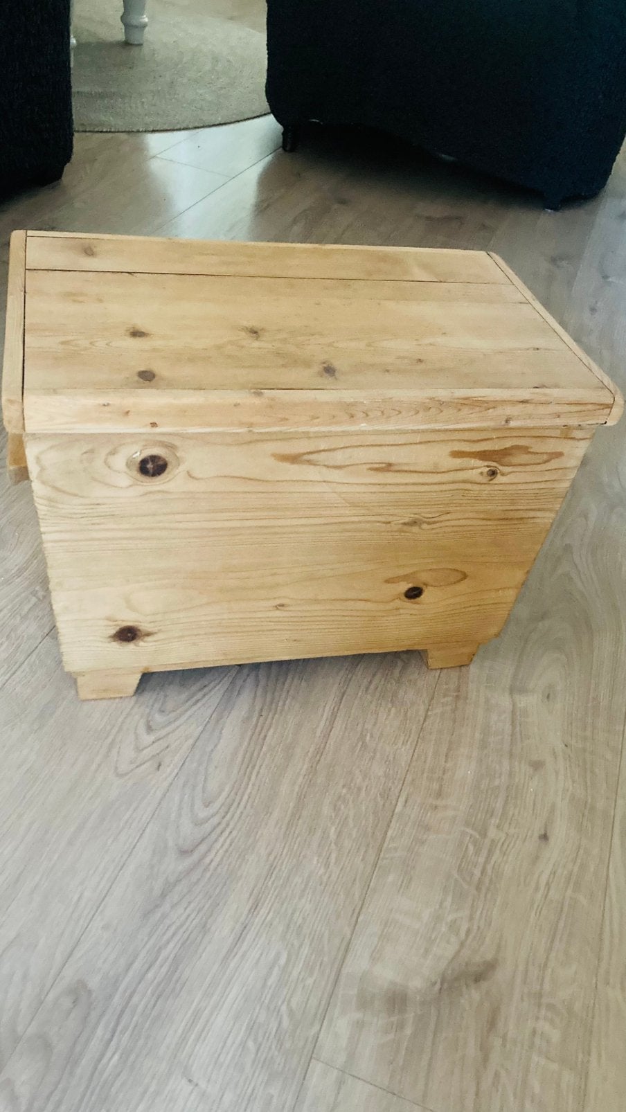 Oude brocante grenen kist, Ophalen of Verzenden, Zo goed als nieuw, 50 tot 100 cm, Minder dan 50 cm