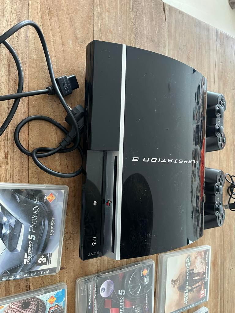 PlayStation 3 met spellen en 2 controllers, Ophalen of Verzenden, Gebruikt, Met 2 controllers, Met games