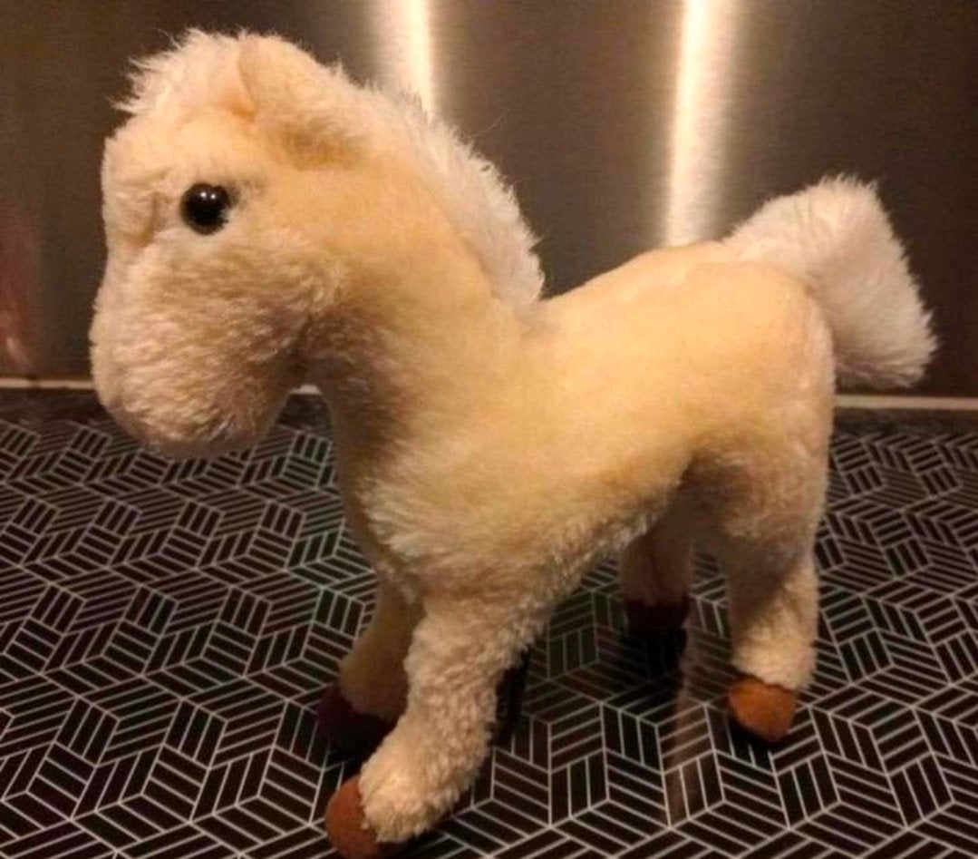 Haflinger pluche paard  vintage      nr6, Ophalen, Paard, Overige merken, Zo goed als nieuw