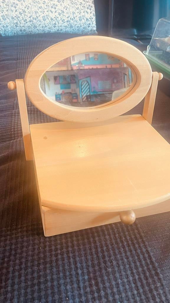 Leuk spiegeltje en laatje voor sierraden, Kinderen en Baby's, Speelgoed | Houten speelgoed, Ophalen of Verzenden, Zo goed als nieuw