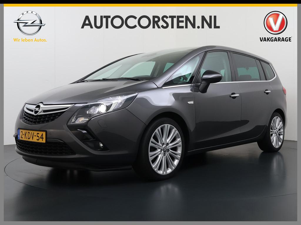 Opel Zafira Tourer T 141PK AUT-6 Leer Pano-Ruit+Dak Xenon 19, Euro 5, Zwart, 4 cilinders, Bedrijf
