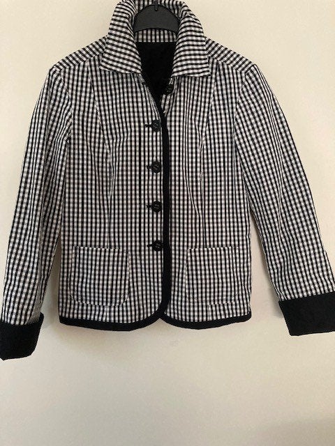 Weekend Max Mara Jasje Zwart-Wit Geruit Maat M, Kleding | Dames, Zwart, Ophalen of Verzenden, Zo goed als nieuw, Jasje