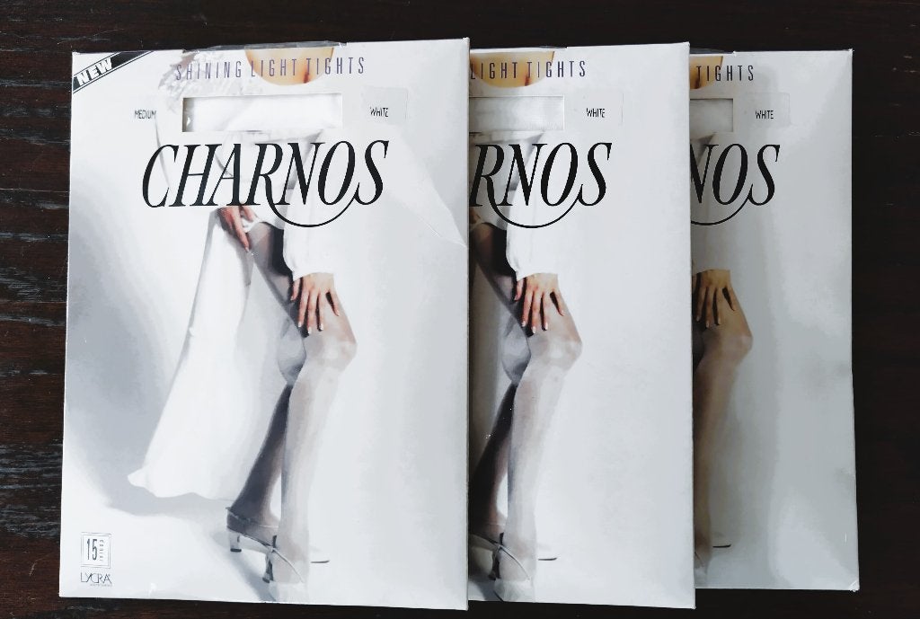 3x Glans Panty van Charnos, 15 denier, White, Medium, Wit, Charnos, Nieuw, Maat 40/42 (M)