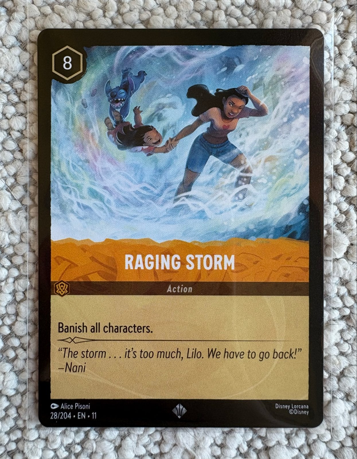 Lorcana Winterspell Super Rare: Raging Storm [28/204], Ophalen of Verzenden, Nieuw, Losse kaart