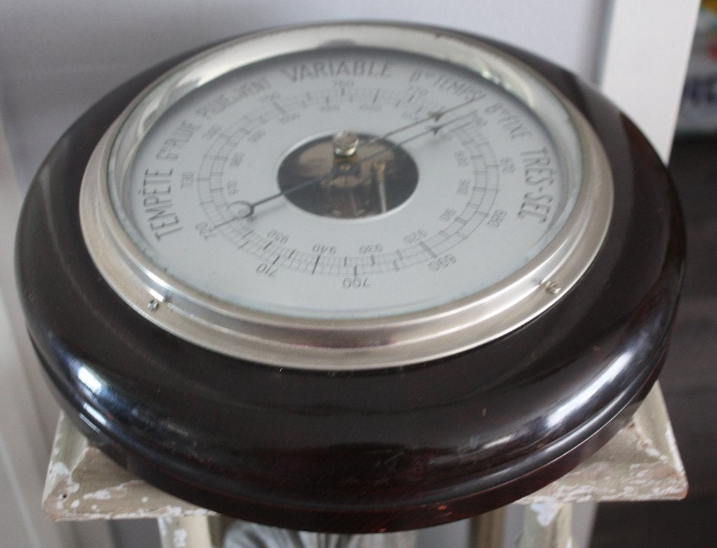 Vintage Franse barometer-diameter 28 cm, Audio, Tv en Foto, Ophalen of Verzenden, Gebruikt, Barometer