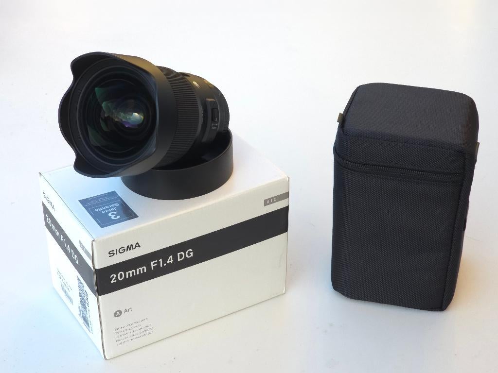 SIGMA 20mm F1,4 DG ART voor CANON EF, Ophalen of Verzenden, Zo goed als nieuw, Groothoeklens
