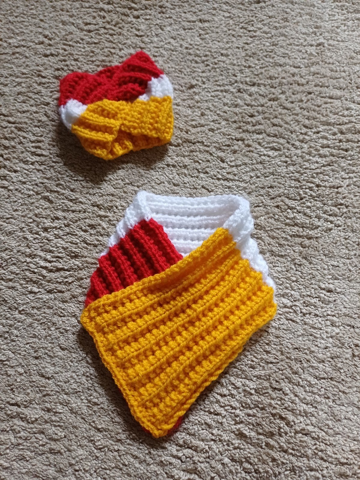 super mooi/leuk handgebreid baby nekwarmer /haarbandje, Ophalen of Verzenden, Nieuw, Meisje, Muts