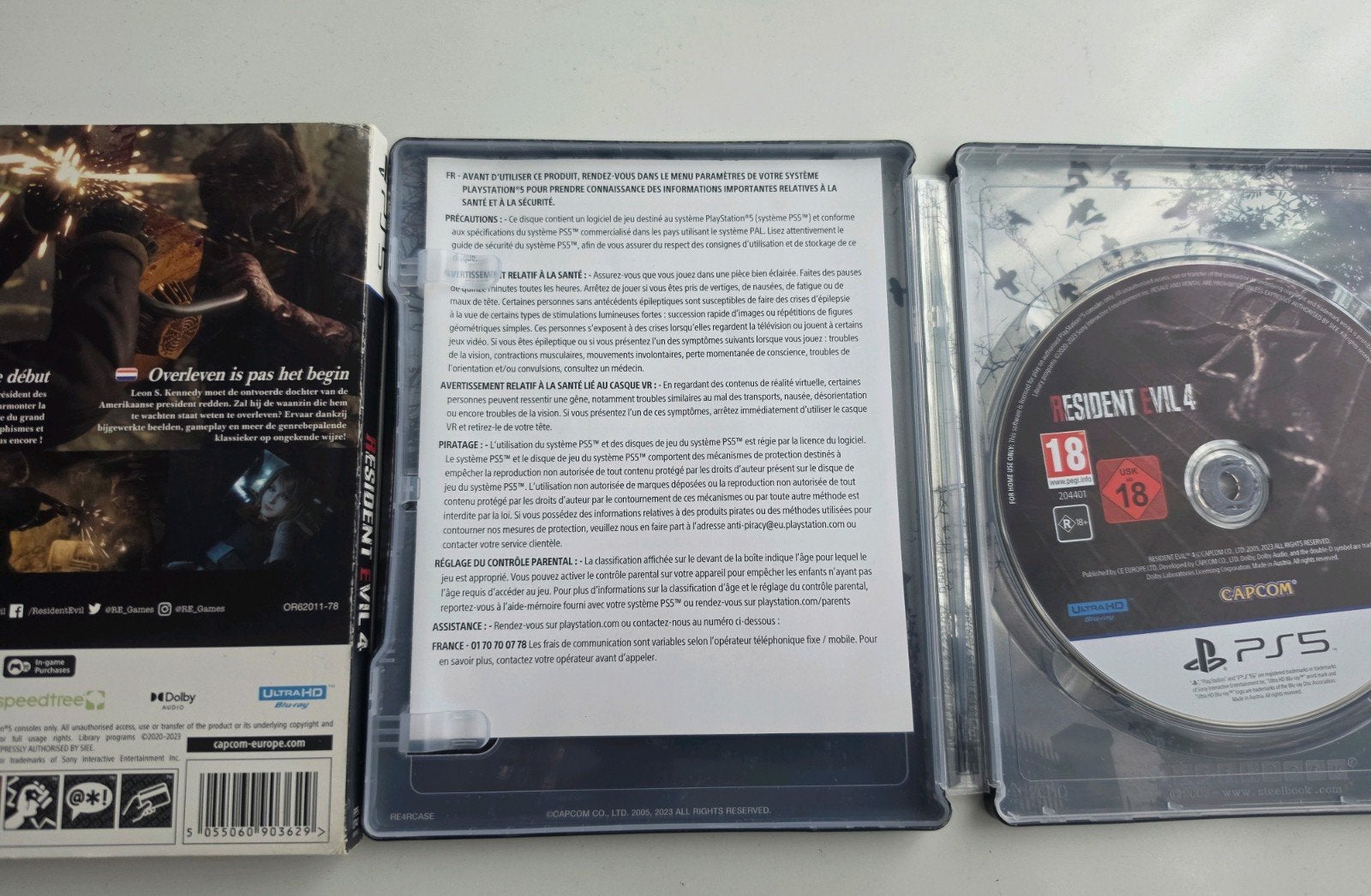 Resident Evil 4 Steelbook voor Playstation 5 Lees Goed, Ophalen of Verzenden, Zo goed als nieuw, Capcom EU, Capcom NL