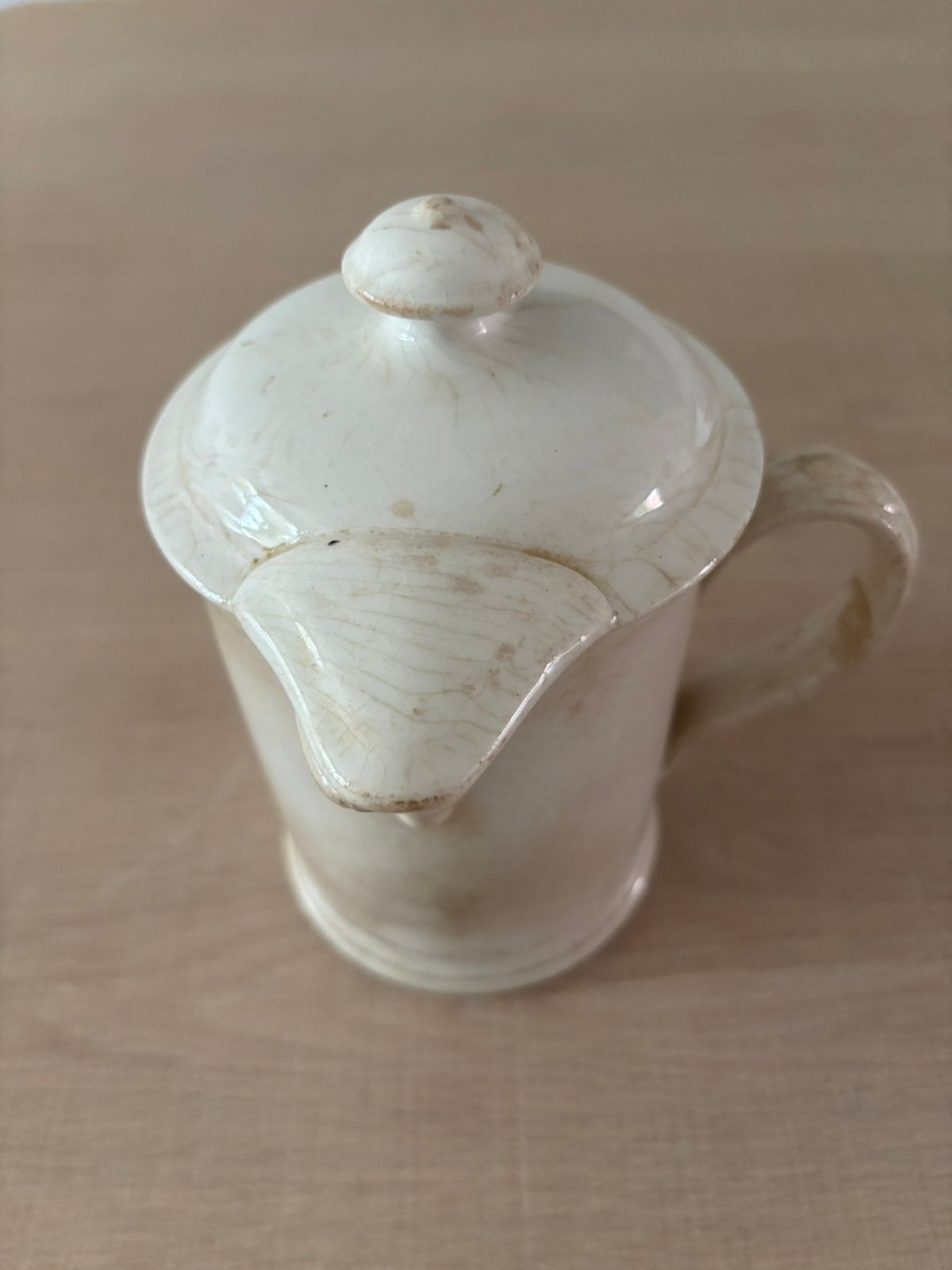 Antieke Engelse mosterdpot met deksel – J. Fryer Ltd., Ophalen