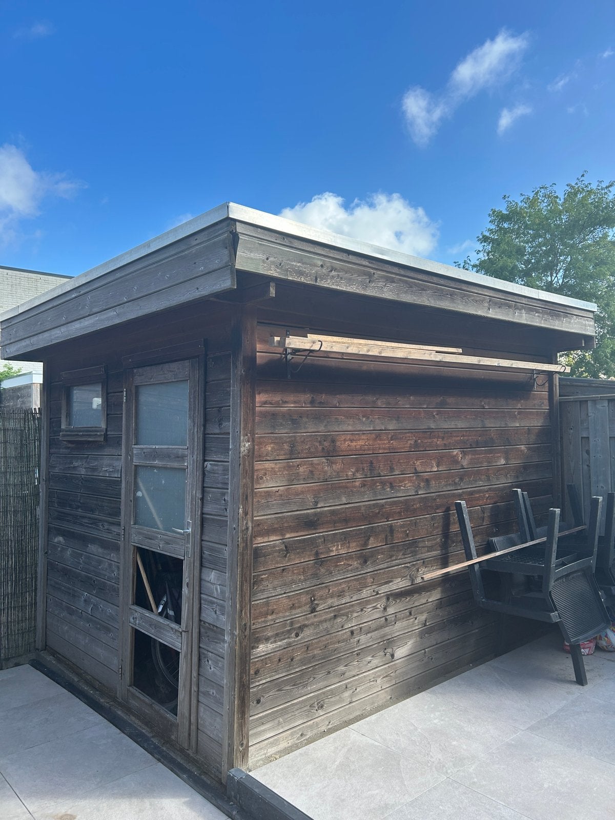 Houten schuur 3x2,5m, Ophalen, Gebruikt, Hout, Overige typen