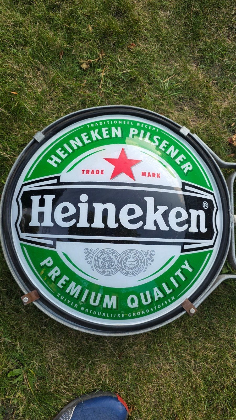 Heineken Lichtbak - Diameter 50cm, Ophalen, Gebruikt, Lichtbak of (neon) lamp