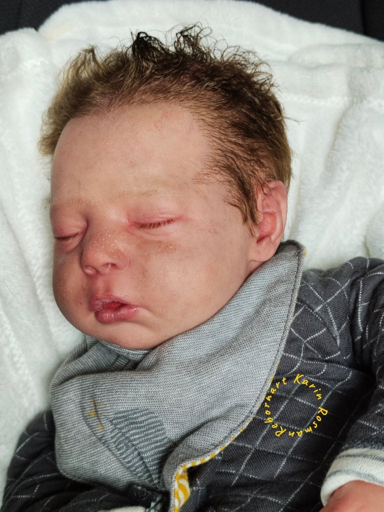 Reborn Dustin real born, Ophalen of Verzenden, Nieuw, Babypop, Levensecht of Reborn