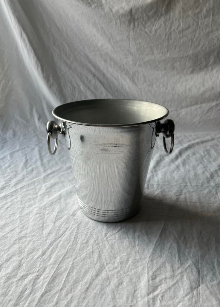 Vintage Franse Vogalu champagne- en wijnkoeler van metaal, Ophalen, Overige materialen, Overige stijlen, Overige typen
