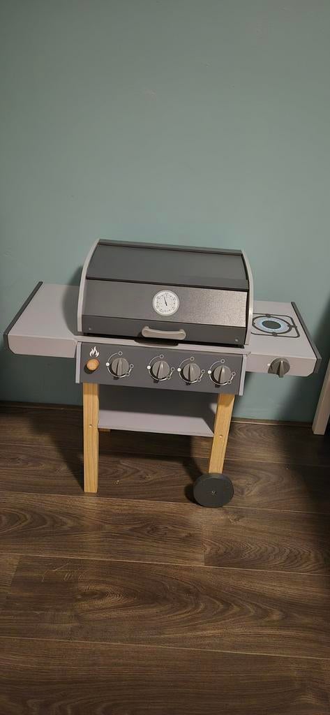 Houten speelgoed BBQ met accessoires, Ophalen, Zo goed als nieuw, Hout, Speelkeuken
