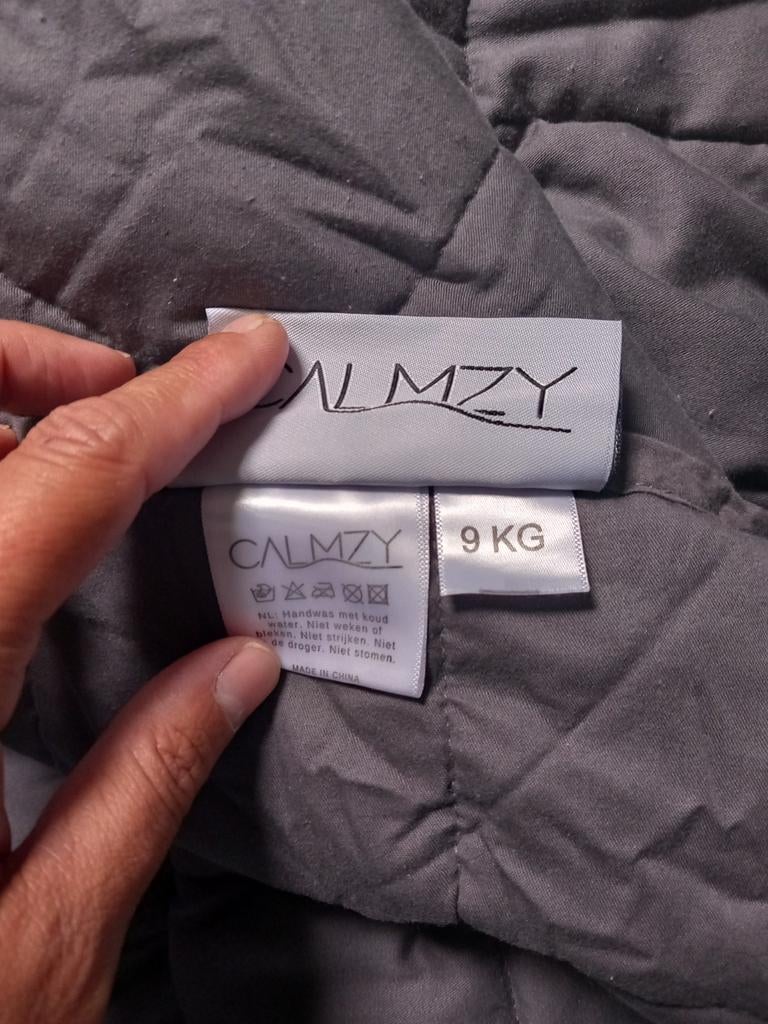 Calmzy verzwaringsdeken 9 kg met 4 hoezen, Ophalen of Verzenden, Eenpersoons, Grijs