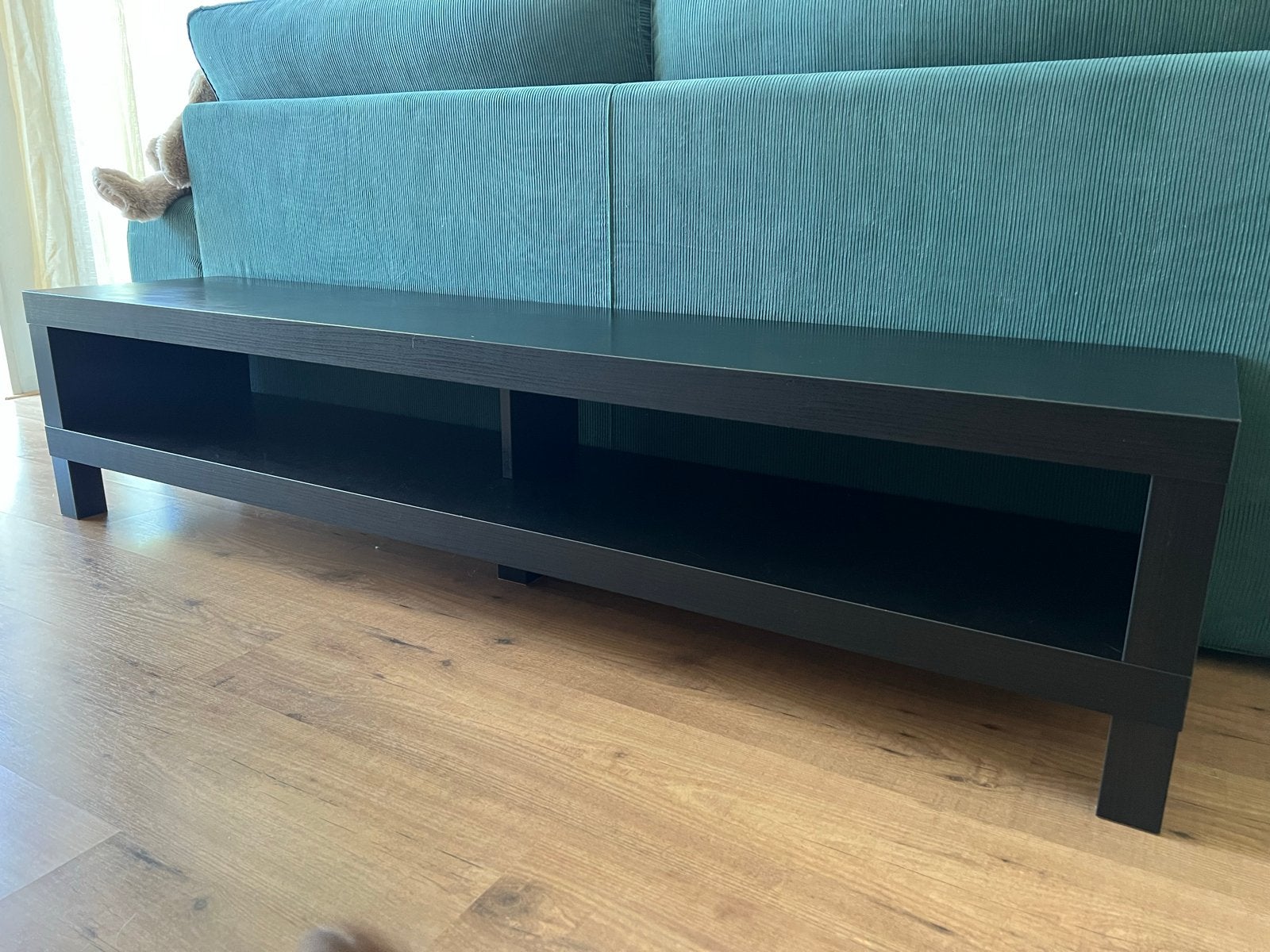 IKEA LACK TV-meubel zwartbruin 160x35x36 cm, Ophalen, 150 tot 200 cm, Zo goed als nieuw, Minder dan 100 cm