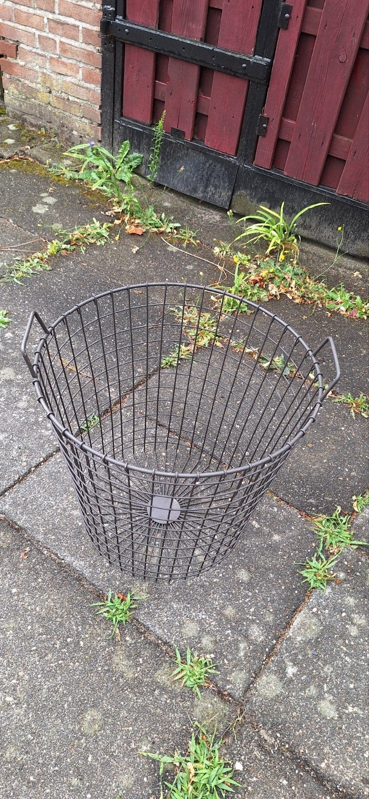 Metalen mand wasmand decoratie, Ophalen, Rond, Overige materialen