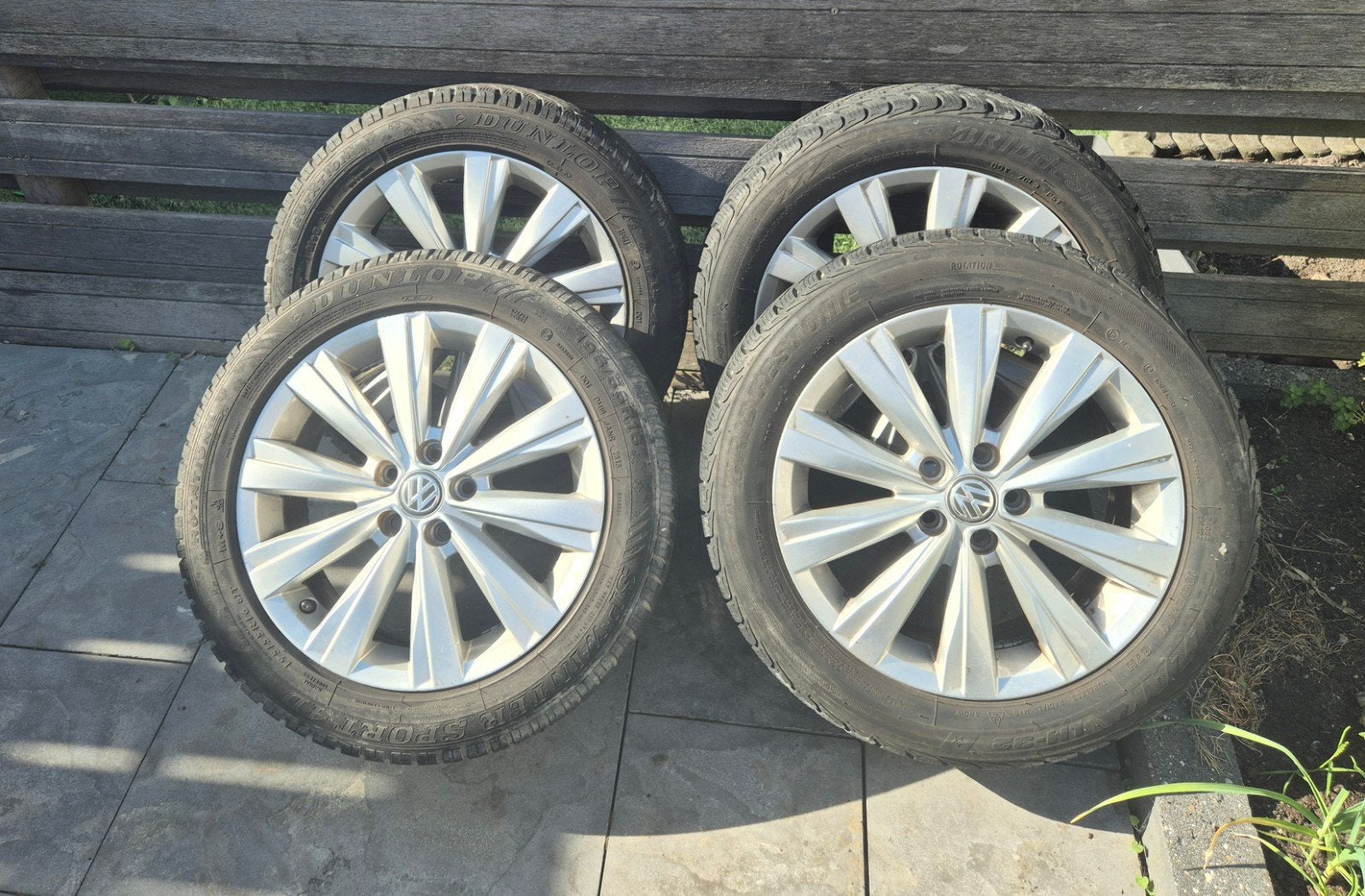 Polo winterbanden + originele VW velgen 16", Ophalen, Gebruikt, 16 inch, Banden en Velgen