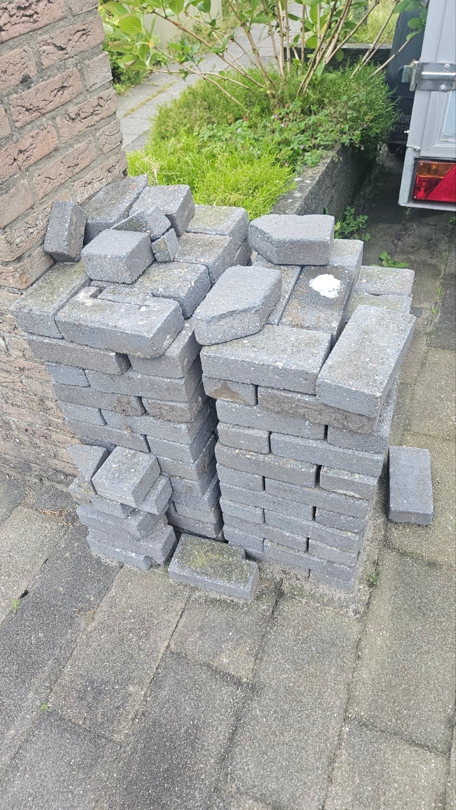 Blauw grijze klinkers, Tuin en Terras, Ophalen, Beton, Klinkers